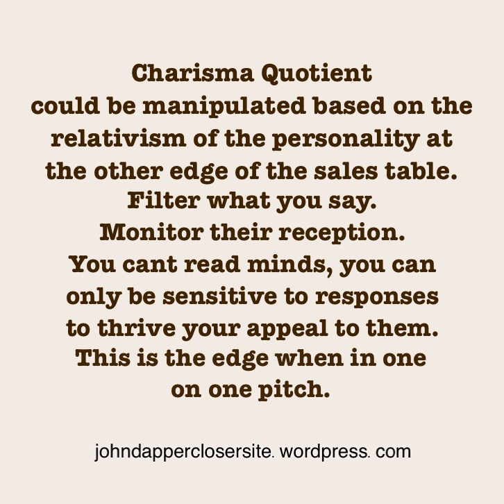 HOW TO: Boost Charisma Quotient through SOB-CRED&nbsp;STORY